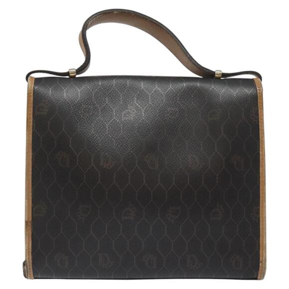DIOR Honeycomb Canvas Hand Bag Pvc Black - Picture 3 of 12